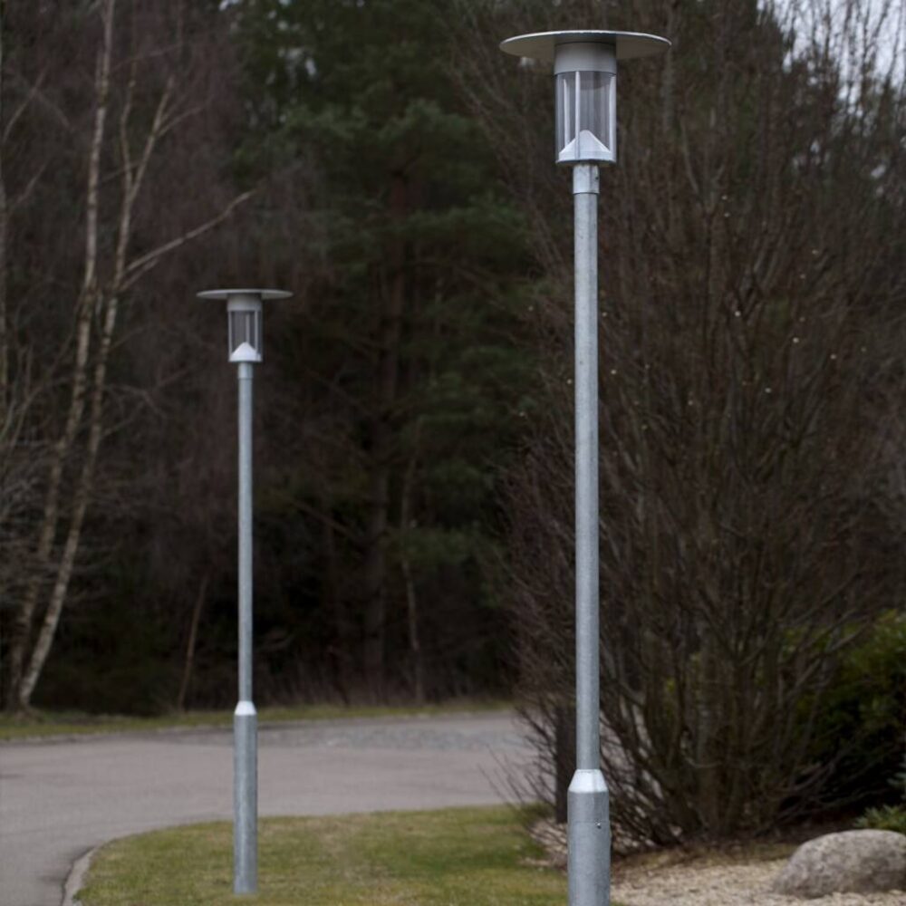DeKaLEDSTREET parklampe i galvaniseret stål